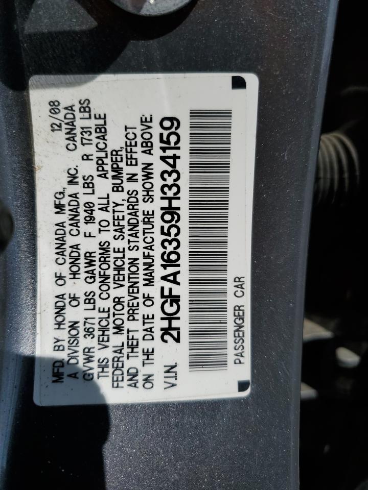 2HGFA16359H334159 2009 Honda Civic Vp