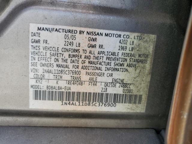 2005 Nissan Altima S VIN: 1N4AL11D85C376900 Lot: 53215804