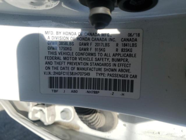 2018 Honda Civic Si VIN: 2HGFC1E58JH707549 Lot: 54637204