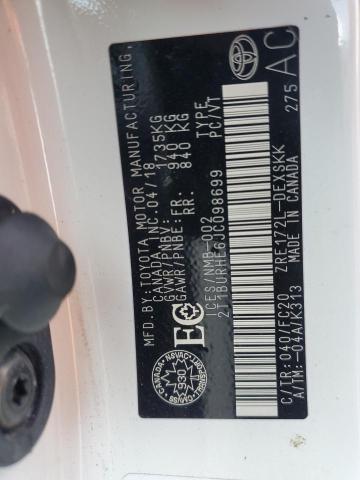 2018 TOYOTA COROLLA L - 2T1BURHE6JC098699