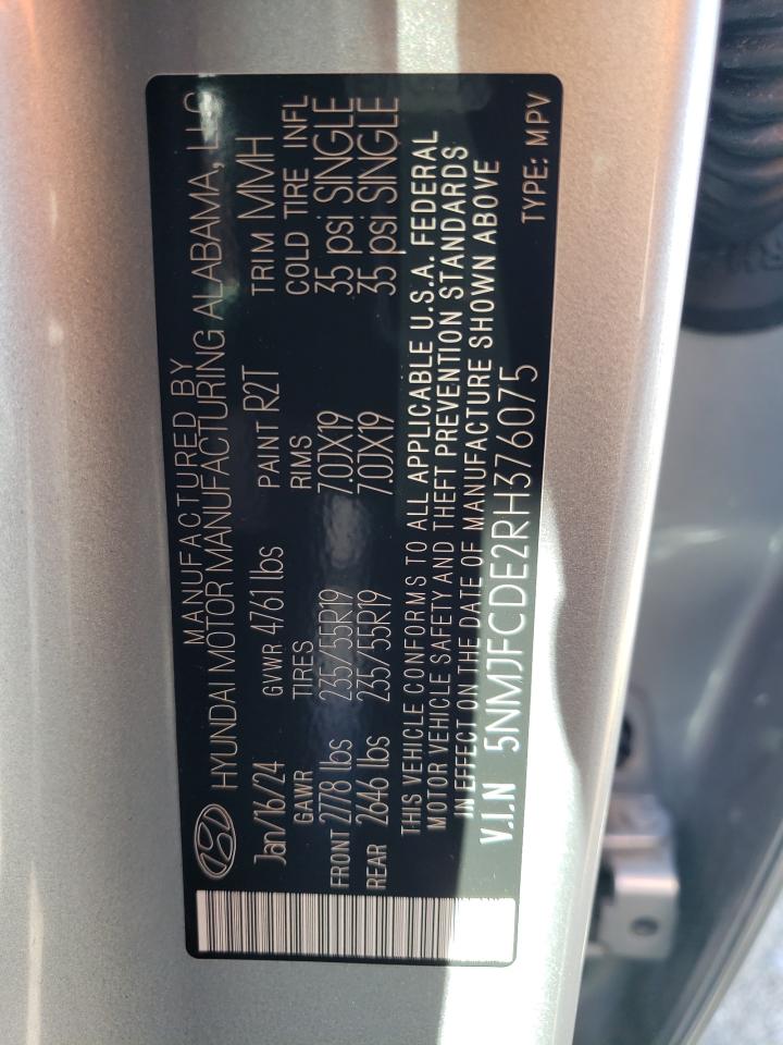 5NMJFCDE2RH376075 2024 Hyundai Tucson Sel