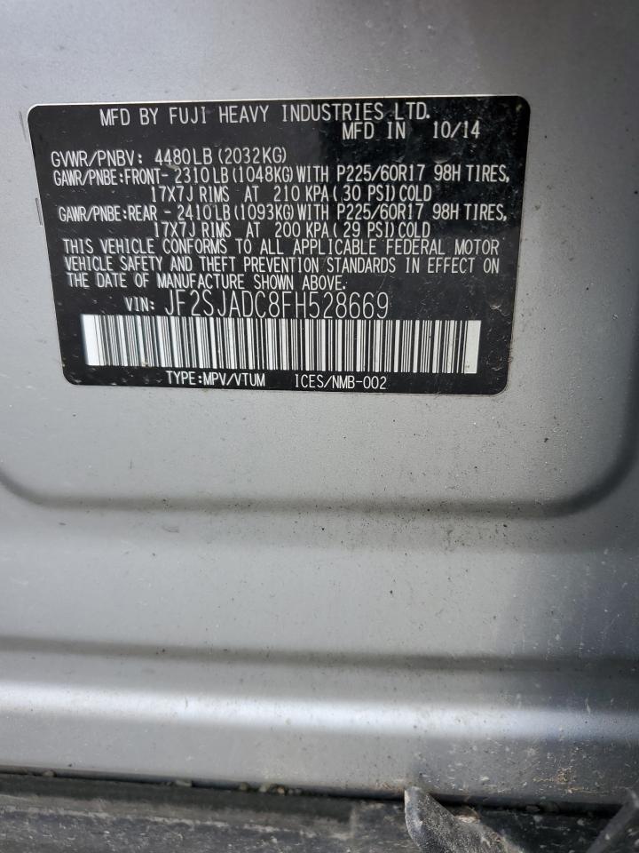 JF2SJADC8FH528669 2015 Subaru Forester 2.5I Premium