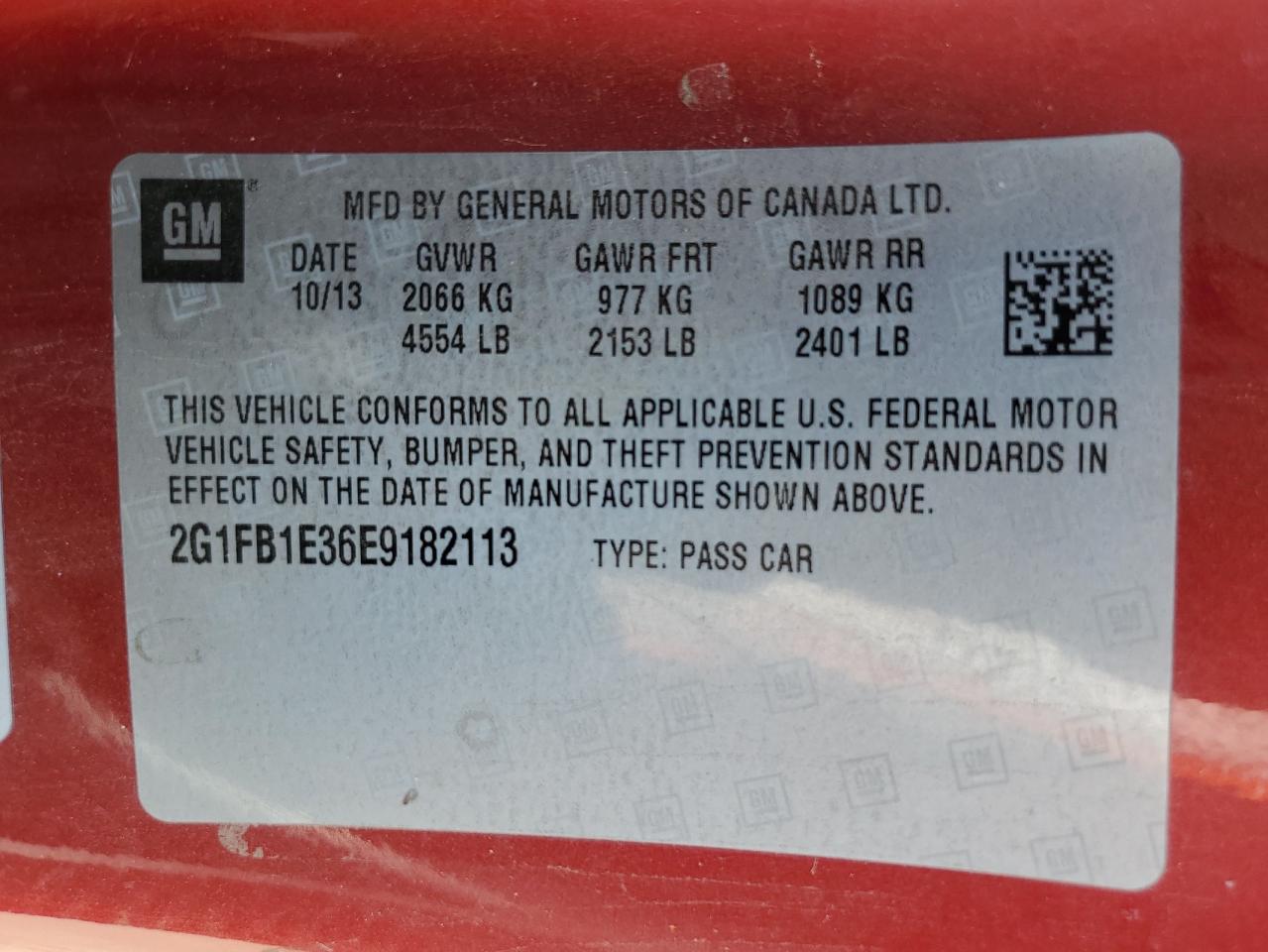 2G1FB1E36E9182113 2014 Chevrolet Camaro Lt