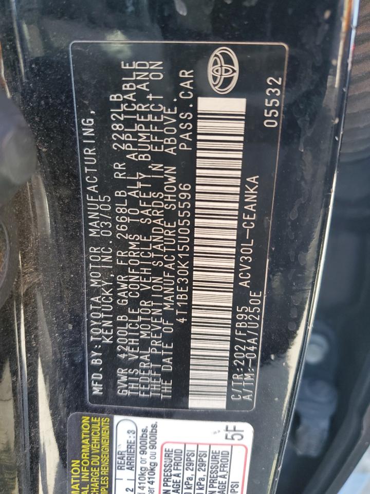 4T1BE30K15U055596 2005 Toyota Camry Le