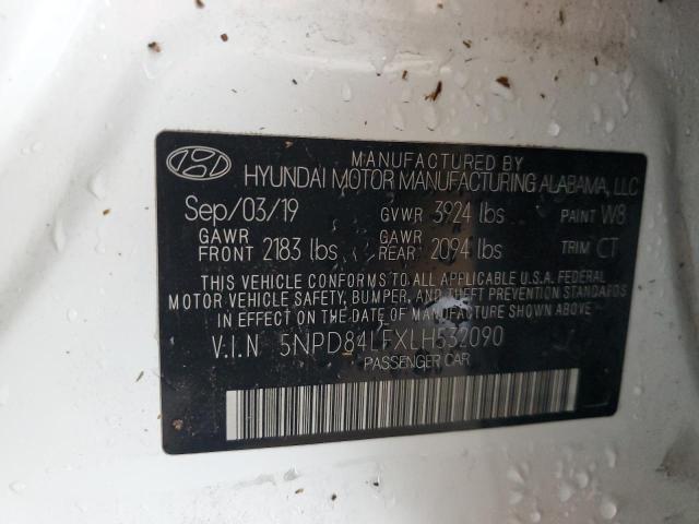 2020 Hyundai Elantra Sel VIN: 5NPD84LFXLH532090 Lot: 52926044