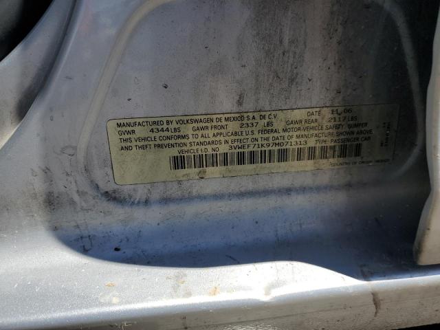 2007 Volkswagen Jetta Wolfsburg VIN: 3VWEF71K97M071313 Lot: 54908014