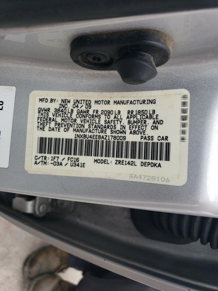 1NXBU4EE8AZ178009 2010 Toyota Corolla Base