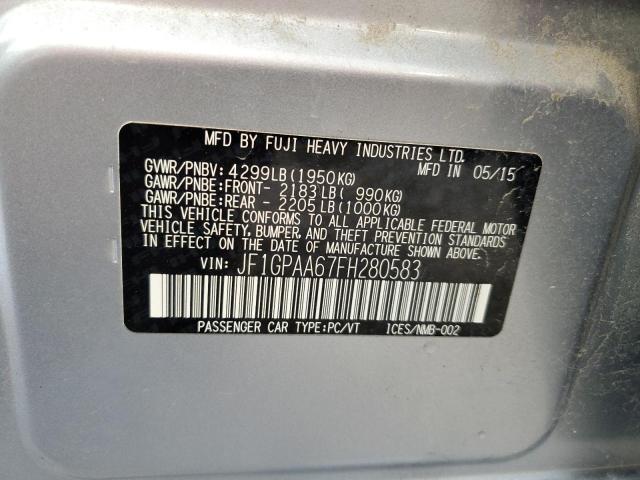 2015 Subaru Impreza VIN: JF1GPAA67FH280583 Lot: 54516994