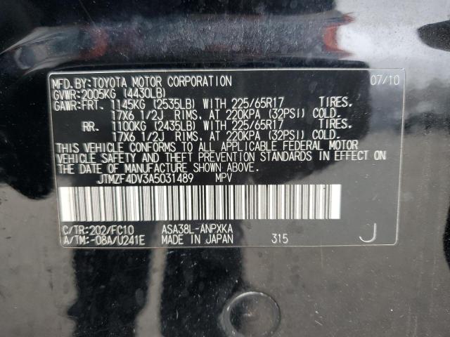 2010 Toyota Rav4 VIN: JTMZF4DV3A5031489 Lot: 53004324