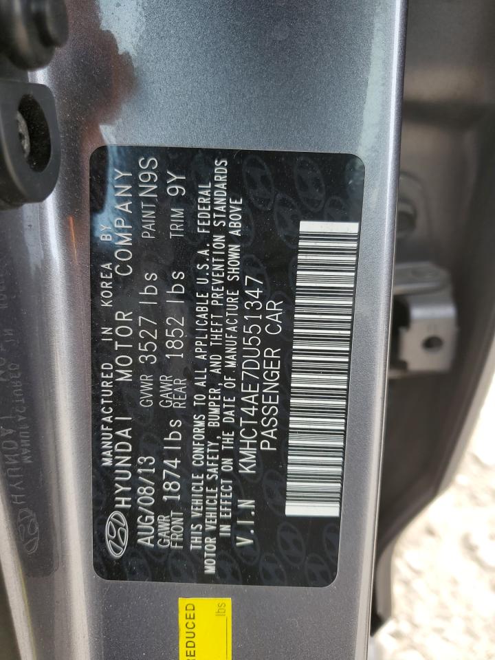 KMHCT4AE7DU551347 2013 Hyundai Accent Gls