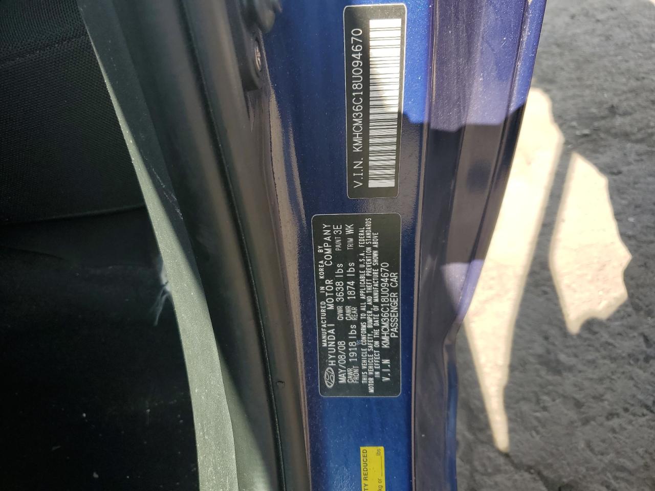 KMHCM36C18U094670 2008 Hyundai Accent Gs