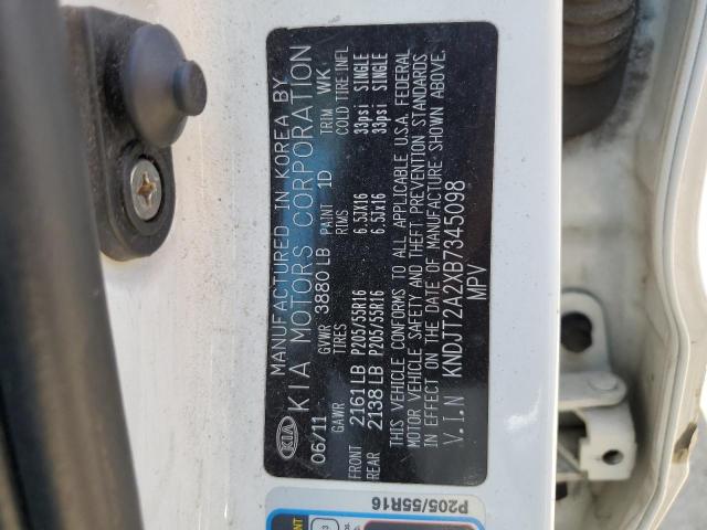 2011 Kia Soul + VIN: KNDJT2A2XB7345098 Lot: 55472964