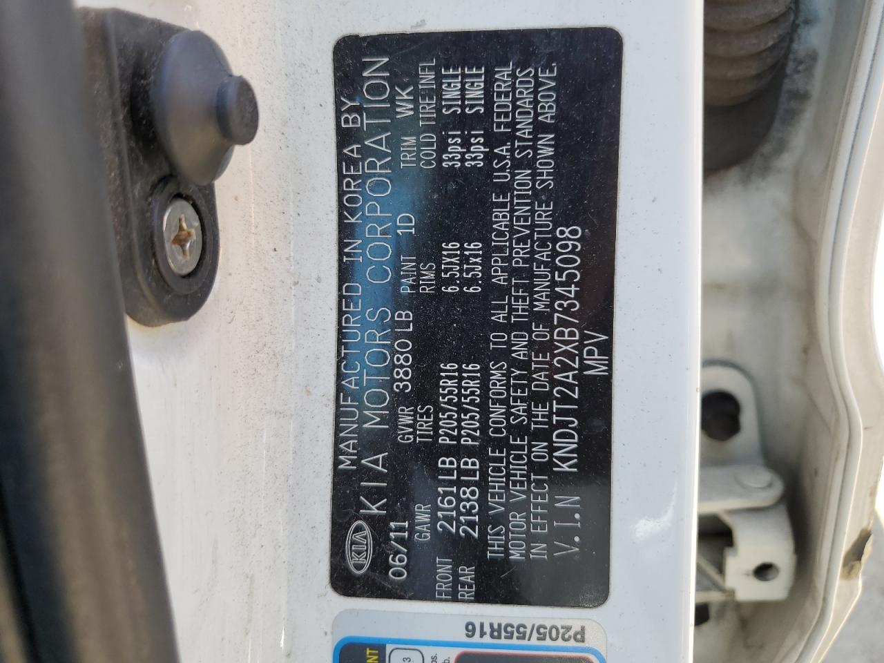 KNDJT2A2XB7345098 2011 Kia Soul +