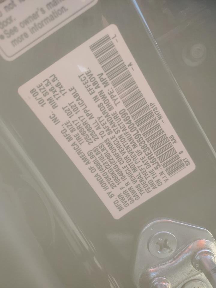 5J6RE38359L004690 2009 Honda Cr-V Lx