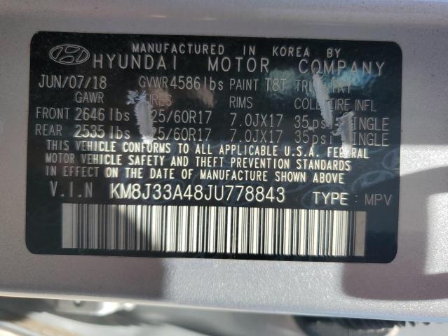 2018 Hyundai Tucson Sel VIN: KM8J33A48JU778843 Lot: 56732054