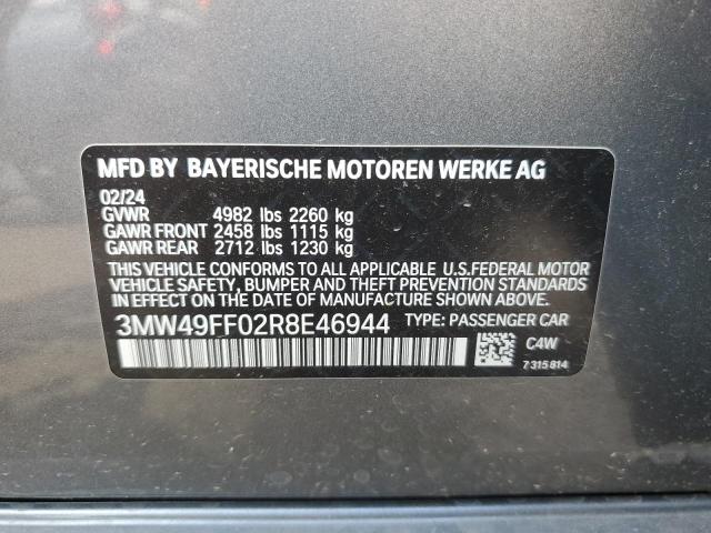 2024 BMW M340Xi VIN: 3MW49FF02R8E46944 Lot: 55872194