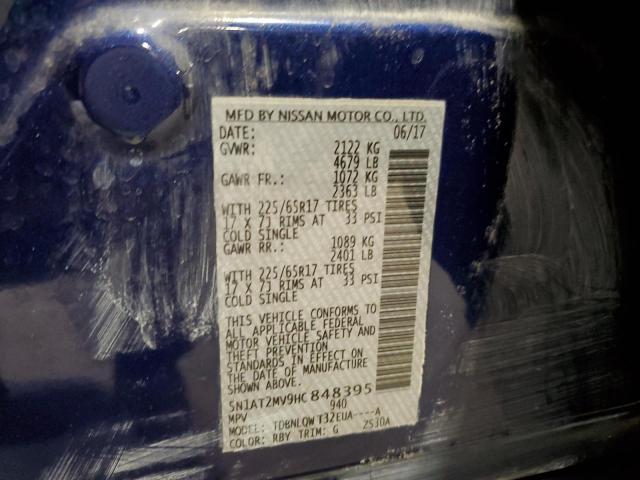 2017 Nissan Rogue Sv VIN: 5N1AT2MV9HC848395 Lot: 55966494