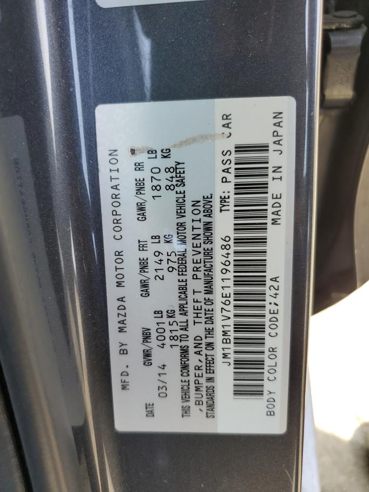 JM1BM1V76E1196486 2014 Mazda 3 Touring