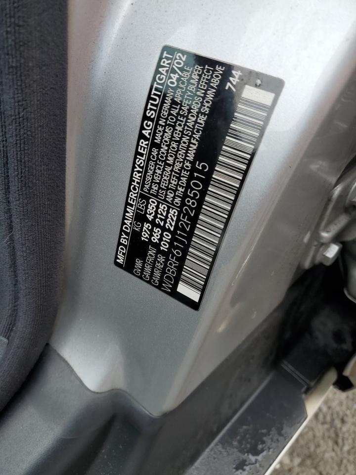 WDBRF61J12F285015 2002 Mercedes-Benz C 240