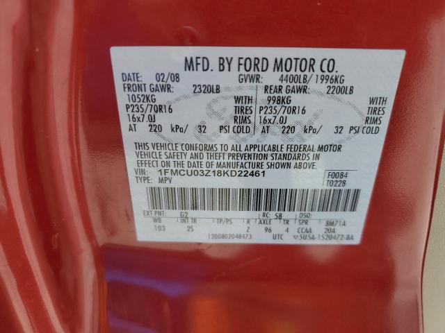 1FMCU03Z18KD22461 2008 Ford Escape Xlt