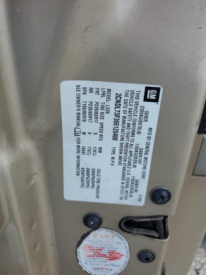 2CNDL73F366120498 2006 Chevrolet Equinox Lt