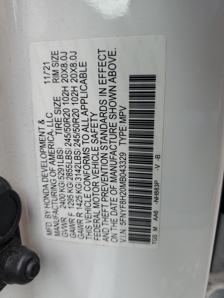 5FNYF8H20MB043329 2021 Honda Passport Sport