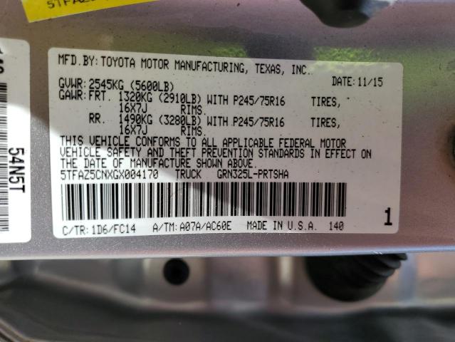 2016 Toyota Tacoma Double Cab VIN: 5TFAZ5CNXGX004170 Lot: 49522644