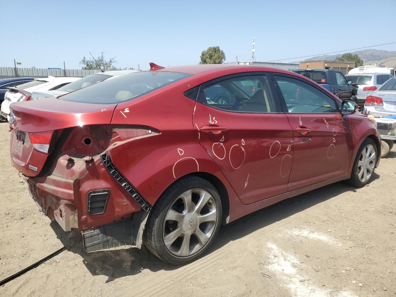 KMHDH4AE7CU200507 2012 Hyundai Elantra Gls