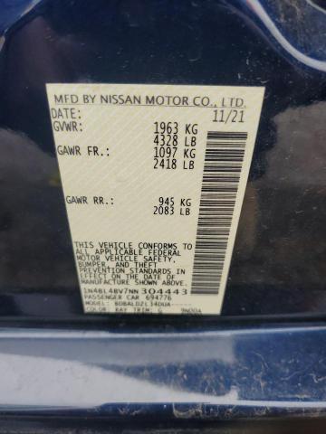 2022 NISSAN ALTIMA S - 1N4BL4BV7NN304443