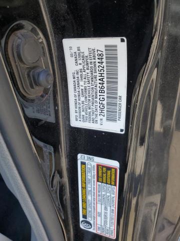 2010 Honda Civic Lx VIN: 2HGFG1B64AH524487 Lot: 55875664