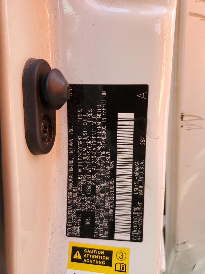 5TDBK3EH3DS190995 2013 Toyota Highlander Base