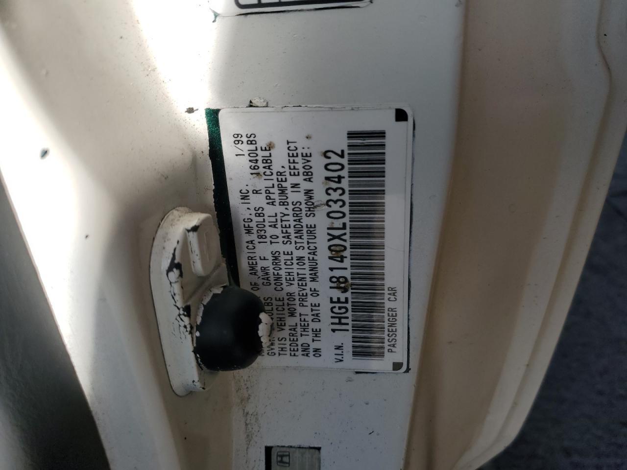 1HGEJ8140XL033402 1999 Honda Civic Ex