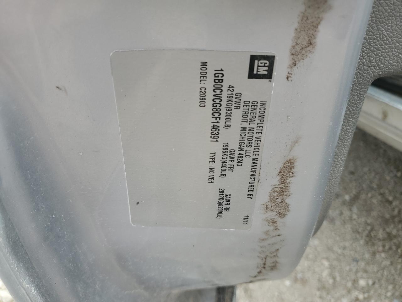 1GB0CVCG8CF146391 2012 Chevrolet Silverado C2500 Heavy Duty