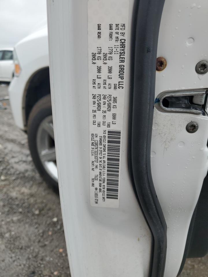 1C6RD7KT3CS163737 2012 Dodge Ram 1500 St