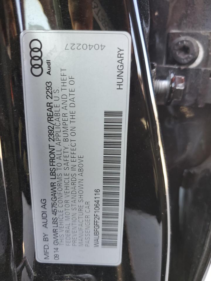 WAUBFGFF2F1064116 2015 Audi A3 Premium