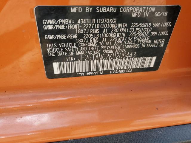 2019 Subaru Crosstrek Limited VIN: JF2GTAMC2KH206443 Lot: 55277914