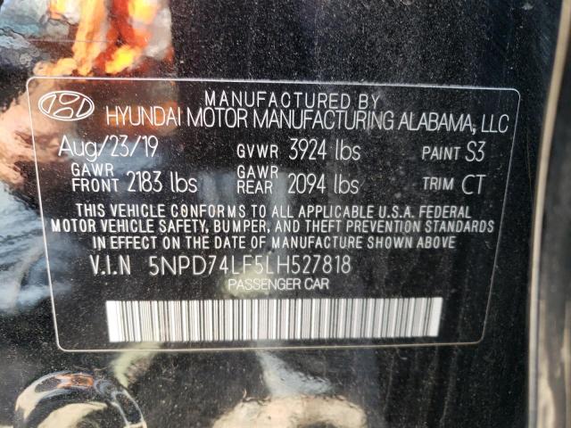 2020 Hyundai Elantra Se VIN: 5NPD74LF5LH527818 Lot: 54461954