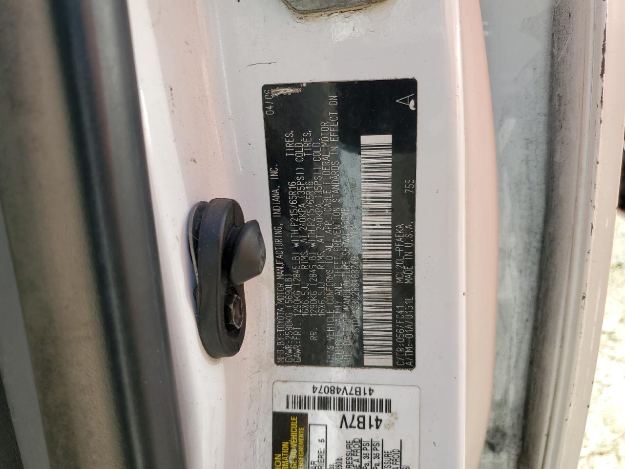 5TDZA23C26S488749 2006 Toyota Sienna Ce