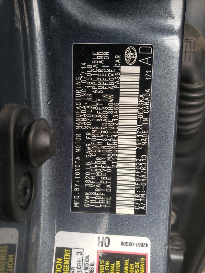 2T1BURHE4EC213466 2014 Toyota Corolla L