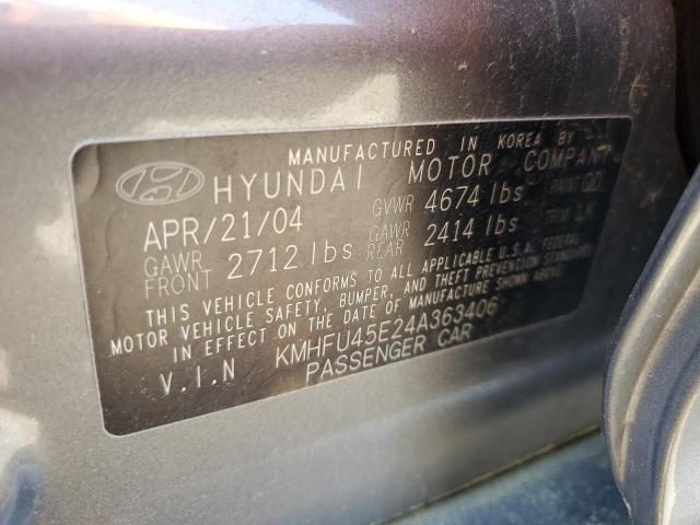 2004 Hyundai Xg 350 VIN: KMHFU45E24A363406 Lot: 54842344