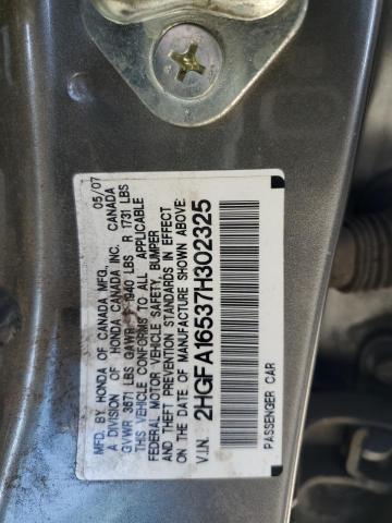 2007 Honda Civic Lx VIN: 2HGFA16537H302325 Lot: 53778354