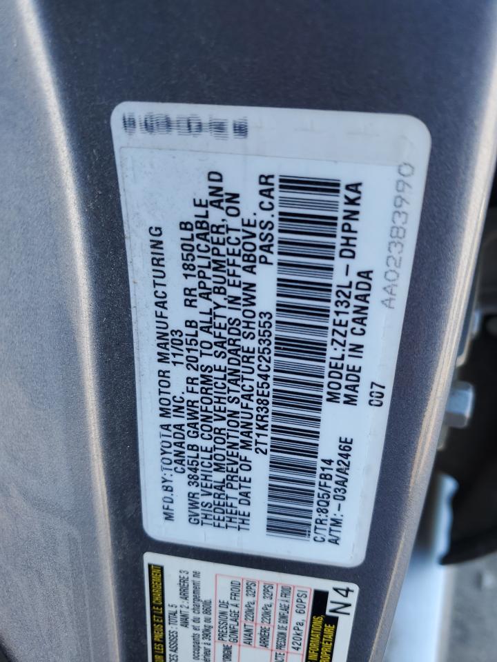 2T1KR38E54C253553 2004 Toyota Corolla Matrix Xr