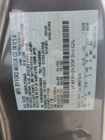 2003 Ford Mustang VIN: 1FAFP40433F344526 Lot: 53445944