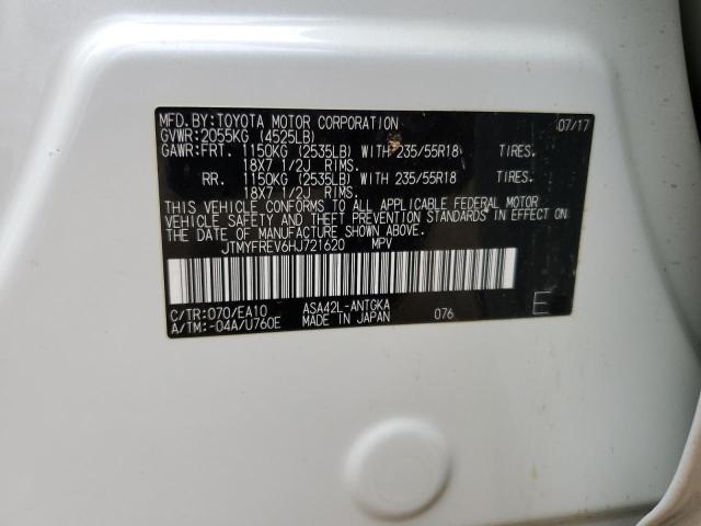 2017 Toyota Rav4 Limited VIN: JTMYFREV6HJ721620 Lot: 55401984