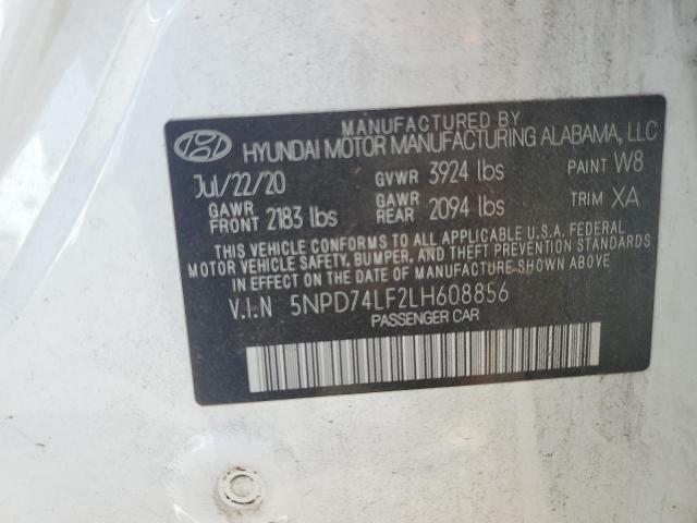 2020 Hyundai Elantra Se VIN: 5NPD74LF2LH608856 Lot: 54537144