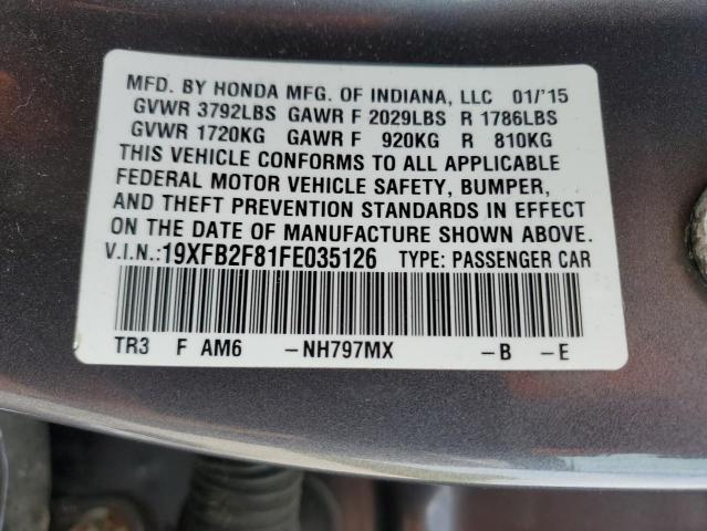 2015 HONDA CIVIC EX - 19XFB2F81FE035126