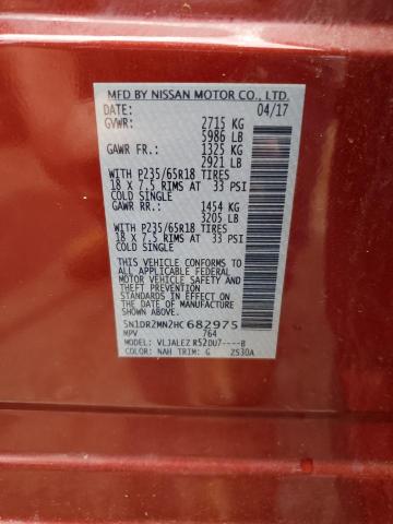 2017 Nissan Pathfinder S VIN: 5N1DR2MN2HC682975 Lot: 56279024