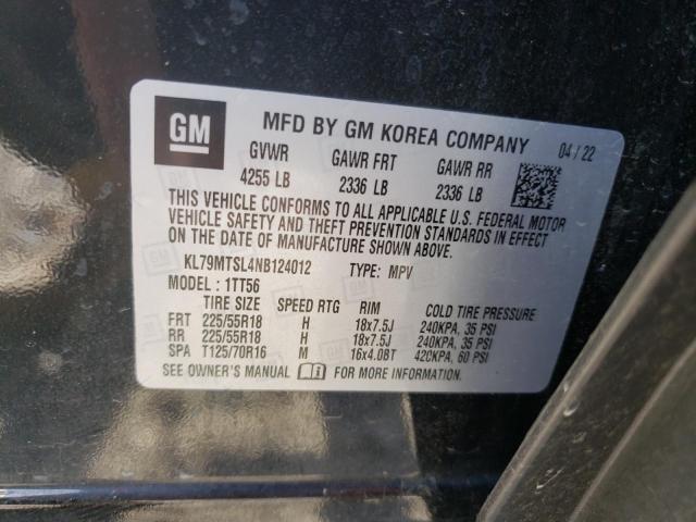 2022 Chevrolet Trailblazer Rs VIN: KL79MTSL4NB124012 Lot: 56923014