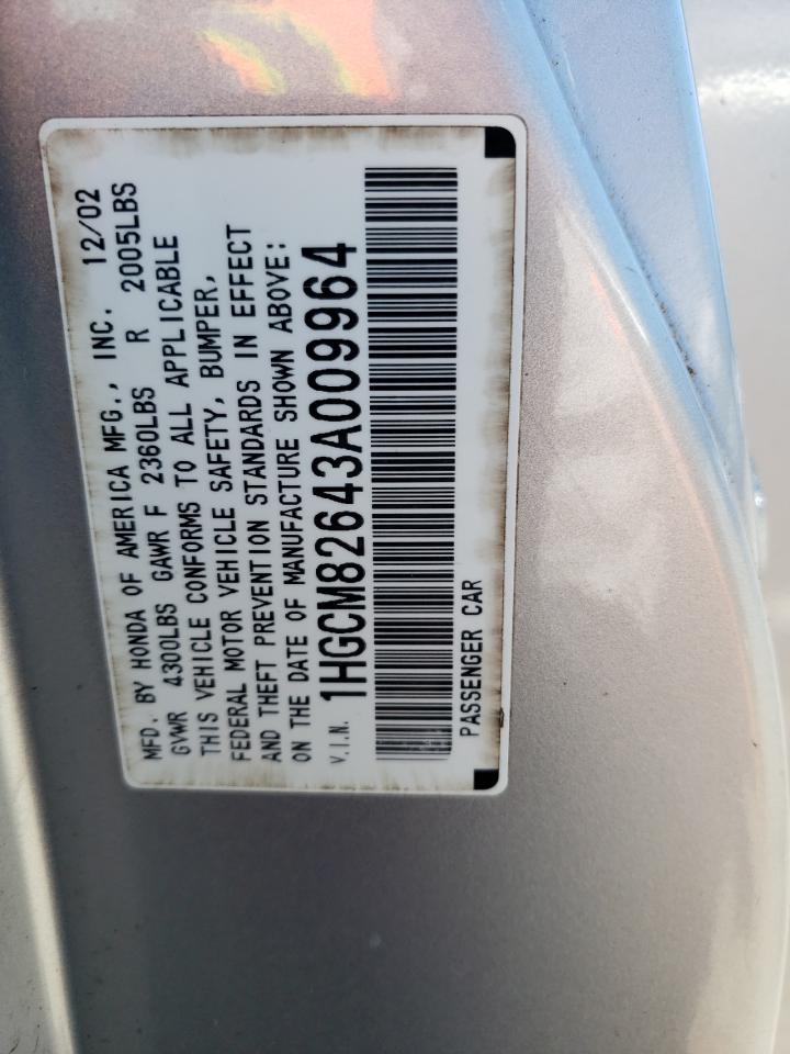 1HGCM82643A009964 2003 Honda Accord Ex