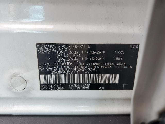 2020 Toyota Rav4 Xle Premium VIN: JTMA1RFV9LD061711 Lot: 54342274